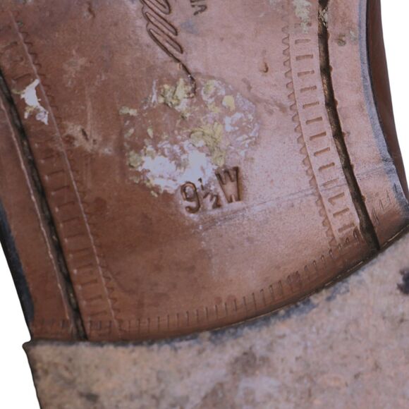 Mezlan Fiore Men's 9.5W Black Leather Split Toe Derby Dress Shoes Made in Spain - Picture 10 of 16